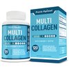Premium Multi Collagen Peptides (Types I, II, II, V, X) - Collagen Pills for Skin Care, Hair Growth, Nails & Joints - Vitamin C, Hyaluronic Acid, Biotin, Gluten Free - 120 Collagen Capsules