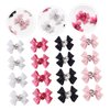 Beavorty 40pcs Bow Nail Decoration Pink Accessories Resin Jewelry Dark Pink Bow Tie 3D Bow Nail Art Ribbon Bowknot Ornament Manicure DIY Charms Nail Art Jewelry Bow Charms Nail Art Supplies