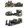 ZUKULIFE Military Vehicles and Army Battle Site Toys Flatbed Truck with Tank, Gift for 3 4 5 6 Year Olds Boys Kid Toddler Child