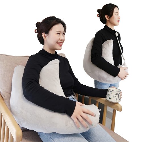 zimucxn Shoulder Surgery Pillow, Ergonomic Rotator Cuff Pillow, Comfortable Post Shoulder Surgery Pillow, Adjustable Structure Provide Support, Shoulder Pain Relief, Firm and Removable (Grey)