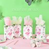 WERNNSAI Flamingo Gift Bags - 16 PCS Tropical Themed Party Favors for Girls Kids Durable Paper Goodies Treat Bags Birthday Wedding Baby Shower Pool Party Supplies