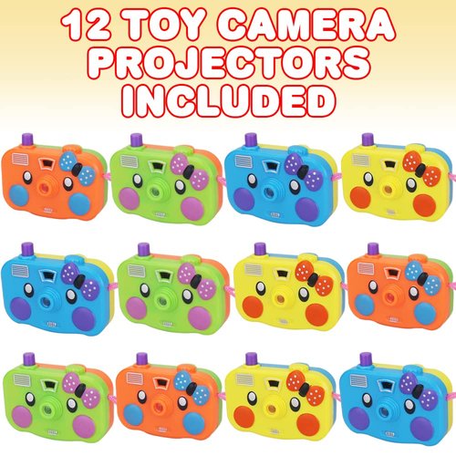 ArtCreativity 2 in 1 Viewfinder Camera with Projector, Set of 12, Battery Operated Projectors with Wild Animal Slides, Great Safari Party Favors, Zoo Party Supplies, & Wild One Party Favors for Kids