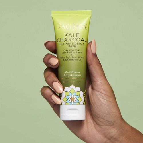 Pacifica Beauty Kale Charcoal Ultimate Detox Mask, Skincare, Clay Mask, Blemishes, Blackhead Remover, Pore Minimizer, Facial Mask, Face Care, Skin Care, Oily Skin, Vegan, 2.25 fl oz (1 Count)