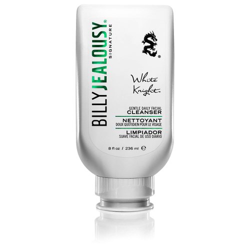 Billy Jealousy White Knight Gentle Daily Facial Cleanser with Non-Abrasive Exfoliators Ideal for All Skin Types, Men's Face Wash Formulated with Apple Amino Acids & Papaya Extract, 8 Fl Oz