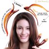 RC ROCHE ORNAMENT 6 Pcs Womens Hair Clip Professional Styling Sectioning Inner Teeth Curve Durable Alligator Duck Bill Jaw Strong Secure Grip Salon, Medium Brown