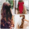3 PCS Satin Bow Hair Clips Big Bow Barrettes Long Tail French Bowknot Hair Pins Ponytail Holder Metal Bow Hair Clips Butterfly Aesthetic Hair Accessories for Women Girls