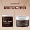 MAJESTIC PURE Arabica Coffee Scrub with Dead Sea Salt | All Natural Exfoliating Body Scrub for Skin Care, Stretch Marks, Acne, Cellulite | Body Scrub Exfoliator Reduce the Spider Veins, Eczema | 10 Oz