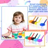 48 Pcs Kids Paint Cups 24 No Spill Paint Cups with Lids Paint Containers with 24 Toddler Paint Brushes for Girls Boys Art Preschool Classroom Furniture Supplies