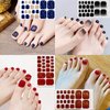 JERCLITY 20 Sheets Toe Nail Polish Strips Nail Art Stickers Decals for Girls Women with 1 Pc Nail File Nail Polish Stickers Full Wraps Set