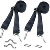 Vtete 2 Pcs Adjustable Bimini Top Straps with All 2 Snap Hooks on Each End (Not Need to Sewn It) - Marine & Awning Webbing Straps with Loops + Eye Straps - 28 inch ~ 60 inch Boat Awning Hardware