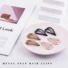 Cptots 12 PCS Metal Snap Hair Clips Heart Shape Hair Barrettes for Women Non Slip Hair Clips For Thick and Thin Fine Hair,Black Brown Beige,1.9 x 1.1 Inches.