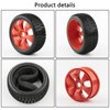 Rchobbytop 4pcs 1/8 Buggy 17mm Wheels and Tires with Hex Adapter and Nuts Wrench, OD 114mm Tyre for Off Road RC Car Arrma Typhon Traxxas Redcat HPI Redcat Hobao Xray TLR Tekno HSP 94762 94081, Red
