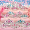 NINAOR Princess Crown Party Favors, 16Pcs Princess Dress Up Tiaras for Birthday Girl Cosplay Accessories, Princess Pretend Play Jewelry Party Supplies