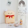 OUKEYI 18.9'' Toast Baguette Plush Pillow, Bread Shape Plush Toy Hugging Pillow with Red Scarf,Soft Toast Food Sofa Cushion for Home Decor,Funny Gift Plush Stuffed Hugging Toy for Kids