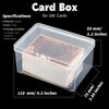 Vicenpal Playing Deck Card Storage Box Plastic Card Boxes Compatible with 100 Mtg Holder Storage Case 4.3 x 2.95 x 2.2 Inches Organizer Snap Closed for Trading Card Games Card Collector
