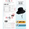 Waterproof Sun UPF 50+ Bucket Hat UV Protection Packable Brimmed Boonie for Women Men Summer Lightweight Hiking Outdoor Cap Black