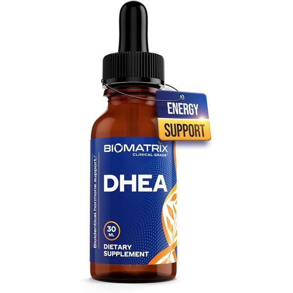BioMatrix DHEA Liquid Hormone Supplement for Adrenal, Brain, Heart, Bone | Micronized and Liquified for Maximum Absorption, Precision Dosing, Efficacy DHEA (30 ML, 1200mg Total)