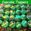 48Pcs Glow in Dark Mini Dinosaur Figures Birthday Party Favors Supplies Dino Cupcake Toppers Goodie Bags Stuffers Pinata Filler Classroom Prizes Treasure Toy Class Valentines Day Gifts Kid Boy Girl
