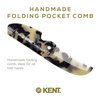 Kent 87T TW Handmade Folding Pocket Comb for Men, Fine Tooth Hair Comb Straightener for Everyday Grooming Styling Hair, Beard or Mustache, Use Dry or with Balms, Saw Cut Hand Polished, Made in England