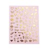 Impressed 5 Sheets Gold Holographic Nail Art Stickers - 500+ Small Customized Nail Decals for Fake Nail Design Decorations – Cute Salon Nails Accessories - Manicure Décor Supplies for Women and Men