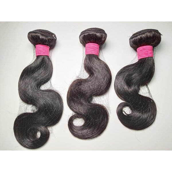 Body Wave Human Hair 1 Bundle 100% Unprocessed Brazilian Virgin Remy Hair 10A Weave Single Bundles Double Machine Weft Hair Extensions Short/Medium Long Length for Women Natural Black Color 12 Inch