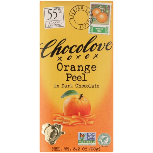 Chocolove Orange Peel in Dark Chocolate, 3.2 oz