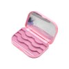 1 Piece 3-Tier Empty Eyelashes Storage Box with Makeup Mirror Plastic Eyelashe Case Lash Storage Case Eyelash Holder Organizer False Eyelash Case Storage Eyelashes Box, Pink
