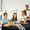 Oudain Cars Birthday Party Supplies Racing Party Decorations Round Racing Tablecloth Checkered Flag Table Covers Road Plastic Table Cloth, 1950s Disco Dancing Party Tablecloth (Black,3 Pcs)