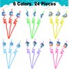 24Pcs Reusable Cute Shark Birthday Party Favors Pool Party Supplies Beach Drinking Party Straw for Shark Party Favors