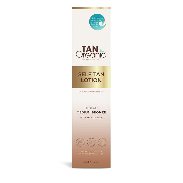 TanOrganic Self-Tan Lotion and Moisturizer, Sunless Bronzer for Indoor Tanning with Natural Ingredients - 3.5 oz