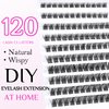 SLSXNL Lash Clusters Eyelash Extensions,D Curl Natural Eyelash Clusters 8-16MM,Wispy Cluster Lashes 8mm 10mm 12mm 14mm 16mm 120pcs Thin Band False Eyelashes