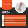 Core-Spun Mild (15-20mmHg) Graduated Compression Support Knee High Socks (White, XL)