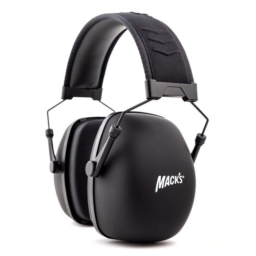 Mack's Maximum Protection Shooting Earmuffs - 30 dB Highest NRR - Comfortable, Fully Adjustable, Hearing Protection for Hunting, Tactical and Target Shooting (Black)