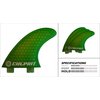 Culprit Surf Honeycomb RTM FCS M3 Style Thruster Surfboard Fins - Green - C2