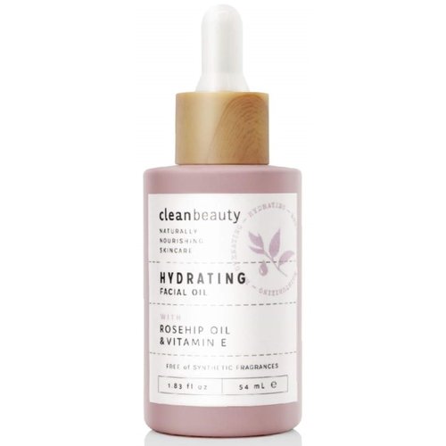 Clean Beauty Hydrating Rose Petal Facial Oil with Rosehip Oil & Vitamin E, Reduce Fine Lines & Dark Spots, Moisturize & Nourish, USA Made (1.83 fl oz)