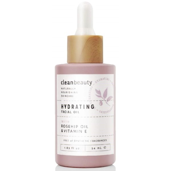 Clean Beauty Hydrating Rose Petal Facial Oil with Rosehip Oil & Vitamin E, Reduce Fine Lines & Dark Spots, Moisturize & Nourish, USA Made (1.83 fl oz)