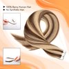 Remy Tape In Human Hair Extensions #4 Medium Brown Mixed with Bleach Blond #613 PU Skin Weft Real Virgin Hair Invisible Tape In Hair Extensions 16 Inch 40g/Pack 20pieces