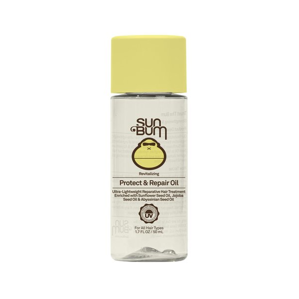 Sun Bum Revitalizing Protect and Repair Hair Oil | UV Protecting, Vegan and Cruelty Free | Enriched with Jojoba Oil | 1.7 Fl Oz