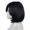 Aimole 8" Short Straight Bob Wigs with Cute Bangs Women Hair Natural Synthetic Wig(4 Dark Brown)