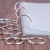 Antner 50 Pack Loose Leaf Book Binder Rings 1.2 Inch Nickel Plated Key Rings O-Ring for School Home Office