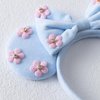 KARETT Pearl Mouse Ears Bow Headbands, Sparkle Minnie Ears Headband Glitter Hair Band for Party Princess Decoration Cosplay Costume Sky Blue