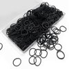black Elastic Hair Bands，BEBEEPOO 500pcs Mini Rubber Bands with a box Soft Elastic Bands for Kid Hair Braids Hair