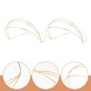 Beavorty Headband, 2 Pcs Simple Golden Iron Hairband, Hair Hoop Metal, Wedding Bridal Headdress, Halloween Costume Headpiece, DIY Hair Accessory, Gold Queen Goddess Headband, Wedding Wire Headband