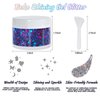 Boko 1.76oz Body Glitter Gel, Opal Liquid Chunky Glitter Lotion Mermaid Sequins for Face Hair and Body Makeup, Halloween Christmas Rave Accessories and Costume - Opal Mermaid