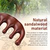 Amaxiu Wooden Massage Comb, Sandalwood Head Scalp Comb No Static Wide Tooth Comb for Head Scalp Scalp Stimulator Comb Gua Sha Comb Body Massage Tool for Men Women(Style-A)