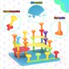 Peg Board Toy set 65Pcs DIY Building Stacking Toys for Kids 3-6 Years Old,STEM Educational Kids Toys for Brain Development,Montessori Sensory Toys,Upgrade Various Foam Board Plastic Lacing String Game