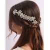 Rumtock Crystal Beads Sparkle Hair Pieces Set Comb and Pins Jewelry Wedding Handmade Hair Accessories for Brides