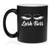 Daylor Lash Boss Makeup Lash Extension Artist Ceramic Coffee Mug Tea Cup Gift (11oz Matte Black)