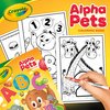 Crayola Alpha Pets Coloring Pages and Stickers, Number & Alphabet Coloring Book, Gift for Kids, 96 Pages