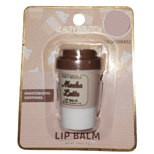 Mocha Latte Moisturizing Soothing Lip Balm, 0.14 oz, Coffee Cup Shape